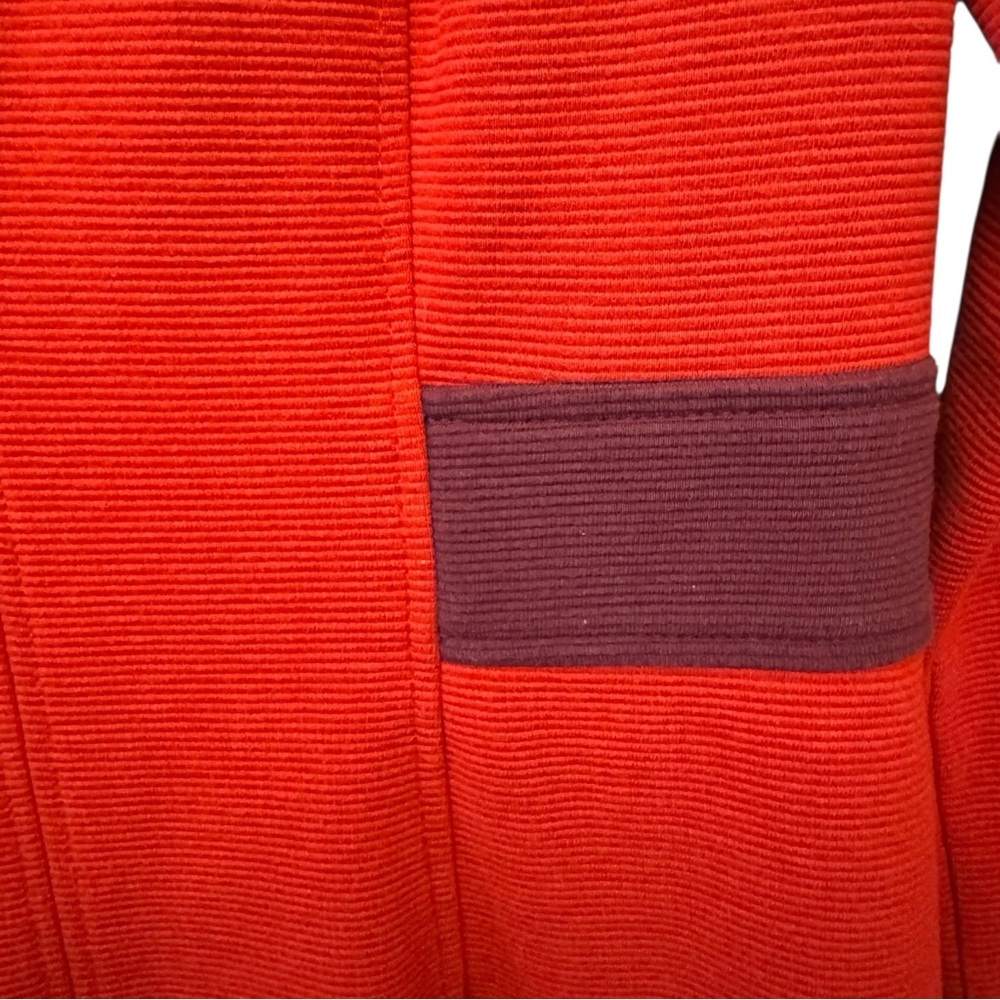 Boden Red Sheath Midi Dress with 3/4 Sleeves and Bateau Neckline - Picture 5 of 5